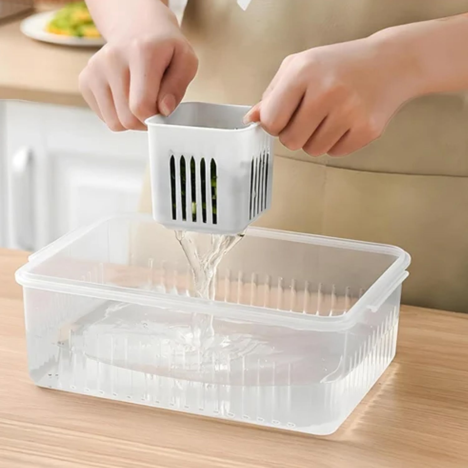 Fridge Storage Box – Freezer & Kitchen Organizer for Vegetables & Food (1 Pc) Fridge Storage Box – Freezer & Kitchen Organizer for Vegetables & Food (1 Pc)
